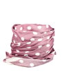 Dámský tečkovaný šátek na růžovém podkladu