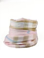 Stylový dámský pašmínový károvaný šátek růžový
