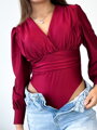 Dámske saténové červené body 