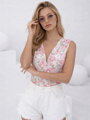 Květinové dámské body bez rukávů