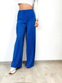 Dámské extravagantní kalhoty v modré barvě 