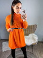 Zářivý pletený svetr v oranžové barvě