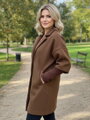 Dámský hnědý kabát 