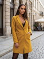 Nádherný žlutý kabát s knoflíky