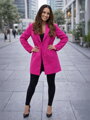 Stylový dámský růžový kabát 