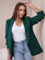 Dámské sako v tmavě zelené barvě 9709