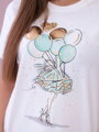 Stylové dámské tričko MA2024-2 modré balónky 