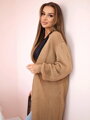 Dlhý kardigán k rifliam 2019-2 camel
