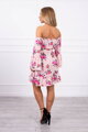Dámské letní šaty s květinami KS pudrově růžové