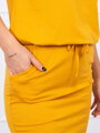 Dámské šaty s krátkým rukávem 9074 oranžové 