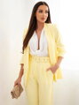 Dámsky kostým 80172K v pastelovej žltej farbe