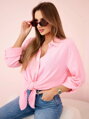 Dámská růžová oversize mušelínová košile ART208