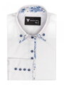 Dámská košile Slim Fit VS-DK1902 bílá vzorovaná 