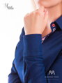Tmavě modrá dámská košile Slim Fit VS-DK1604 