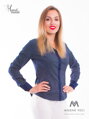 Tmavě modrá puntíková dámská košile Slim-Fit VS-DK1606