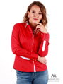 Červená dámská košile ve slim fit střihu VS-DK 1734