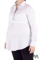 Moderní těhotenská košile v bílé barvě VS-1735T