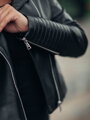 Dámská kožená bunda z pravé kůže černá 