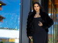 Luxusná čierna dámska bunda z pravej kože a kožušiny DARA