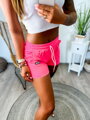 Sportovní dámské šortky v neonově-růžové