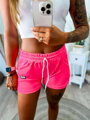 Sportovní dámské šortky v neonově-růžové