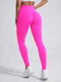 Neonově růžové push-up legíny