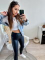 Kožené dámské legíny s vysokým pasem černé
