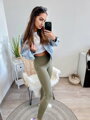 Stahovací dámské legíny khaki