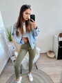 Stahovací dámské legíny khaki