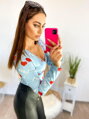 Body se srdíčky a nápisem LOVE modré