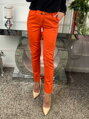 Elegantní dámské kalhoty H9122 neonově-oranžové