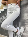 Dámské elastické džíny v bílé barvě 1700 