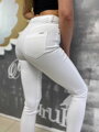 Dámské elastické džíny v bílé barvě 1700 