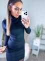 Dámské rolákové šaty v černé barvě 