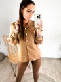 Dámská halenka na knoflíky camel
