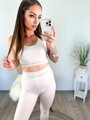 Trendy sportovní komplet FITNESS beige 