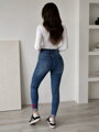 Dámské modré skinny džíny MSARA S0713-3 s motýlem