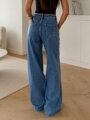 Dámské modré wide leg džíny MSARA BQ3152