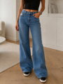 Dámské modré wide leg džíny MSARA BQ3152