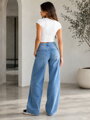 Dámské modré wide leg džíny MSARA BQ2596