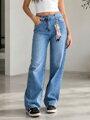 Dámské modré wide leg džíny MSARA BQ2596