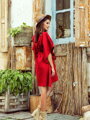 Dámské společenské šaty oversize 287-3 červené
