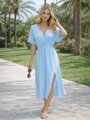 Dámské letní babyblue midi šaty