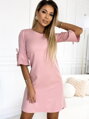 Dámske luxusné krátke ružové šaty 217-9