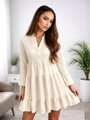 Volné dámské košilové šaty CREAMY 