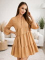 Trendy dámské košilové šaty CAMEL 