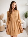 Trendy dámské košilové šaty CAMEL 