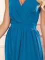 Dlouhé dámské šaty s vázáním na zádech 362-4 modré 