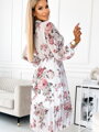 Elegantní dámské šaty 449-1 v bílé barvě 