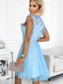 Krátké dámské šaty 454-4 modré 